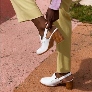 Maryam Nassir Zadeh Sling Back Clementine Mules in tan / brown - size 38